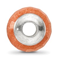 Sterling Silver Reflections Peach Quartz Stone Bead view 2