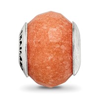Sterling Silver Reflections Peach Quartz Stone Bead view 3