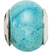 Sterling Silver Reflections Cracked Blue Aventurine Stone Bead view 4