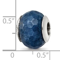 Sterling Silver Reflections Dark Blue Quartz Stone Bead view 5