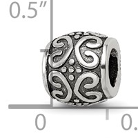 Sterling Silver Reflections Scroll & Dots Bali Bead view 5