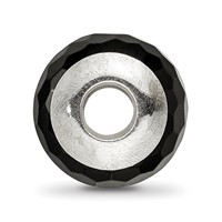 Sterling Silver Reflections Black Agate Stone Bead view 2