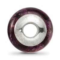 Sterling Silver Reflections Purple Magnesite Stone Bead view 2