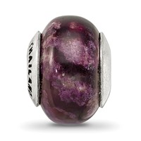 Sterling Silver Reflections Purple Magnesite Stone Bead view 3
