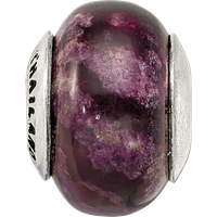 Sterling Silver Reflections Purple Magnesite Stone Bead view 4