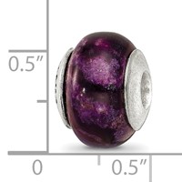 Sterling Silver Reflections Purple Magnesite Stone Bead view 5