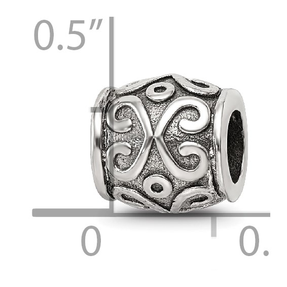 Sterling Silver Reflections Scroll Bali Bead
