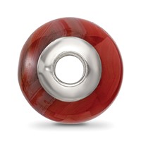 Sterling Silver Reflections Red Brown Agate Stone Bead view 2