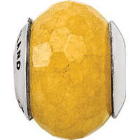 Sterling Silver Reflections Yellow Quartz Stone Bead view 3