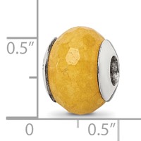 Sterling Silver Reflections Yellow Quartz Stone Bead view 4