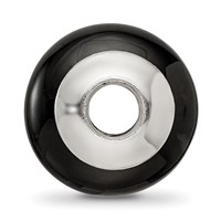 Sterling Silver Reflections Black Agate Stone Bead view 2