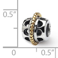 Sterling Silver & 14K Reflections Bali Bead view 4