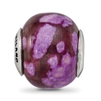 Sterling Silver Reflections Purple Magnesite Stone Bead view 3