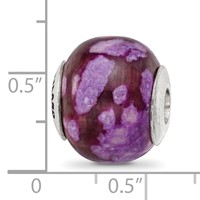Sterling Silver Reflections Purple Magnesite Stone Bead view 5