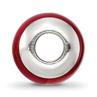 Sterling Silver Reflections Red Quartz Stone Bead view 2