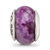 Sterling Silver Reflections Purple Magnesite Stone Bead view 3