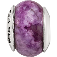 Sterling Silver Reflections Purple Magnesite Stone Bead view 4