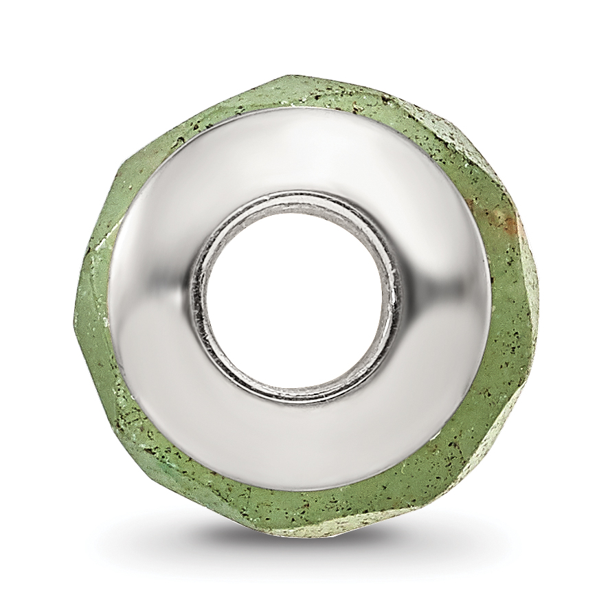 Silver Reflections Aventurine Stone Bead QRS1741