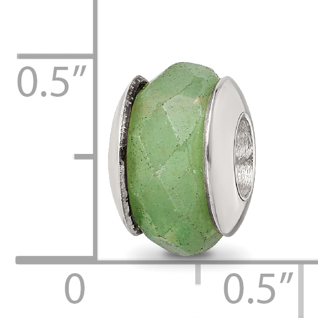 Silver Reflections Aventurine Stone Bead QRS1741