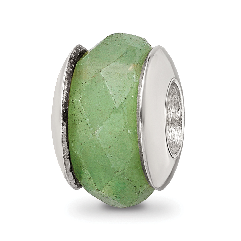Silver Reflections Aventurine Stone Bead QRS1741