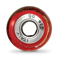 Sterling Silver Reflections Gold Red Italian Murano Bead view 2