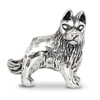 Sterling Silver Reflections German Shepherd Bead view 3