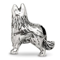 Sterling Silver Reflections German Shepherd Bead view 5
