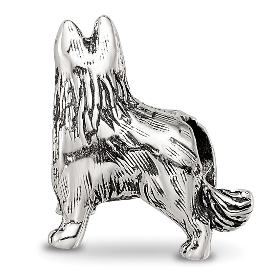 Sterling Silver Reflections German Shepherd Bead