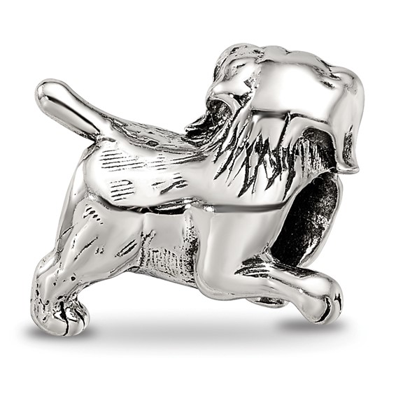 Sterling Silver Reflections Golden Retriever Bead