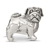 Sterling Silver Reflections Pug Bead view 3