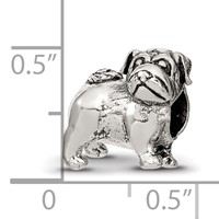 Sterling Silver Reflections Pug Bead view 4