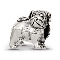 Sterling Silver Reflections Pug Bead view 1