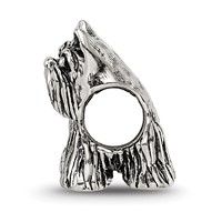 Sterling Silver Reflections Miniature Schnauzer Bead view 2