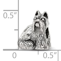 Sterling Silver Reflections Miniature Schnauzer Bead view 4