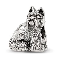 Sterling Silver Reflections Miniature Schnauzer Bead view 1