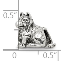 Sterling Silver Reflections Shetland Sheepdog Bead view 4