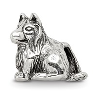 Sterling Silver Reflections Shetland Sheepdog Bead view 1