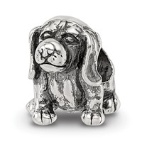 Sterling Silver Reflections Beagle Bead view 1