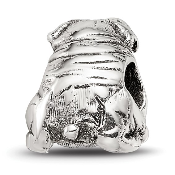 Sterling Silver Reflections Bulldog Bead