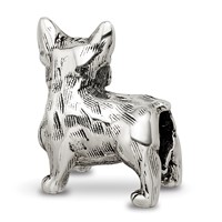 Sterling Silver Reflections Boston Terrier Bead view 4