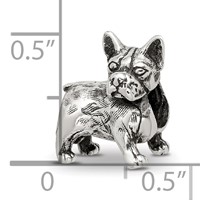 Sterling Silver Reflections Boston Terrier Bead view 5