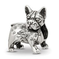 Sterling Silver Reflections Boston Terrier Bead view 1