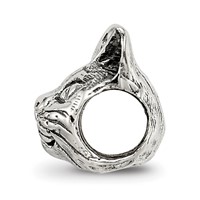 Sterling Silver Reflections Maine Coon Cat Head Bead view 2