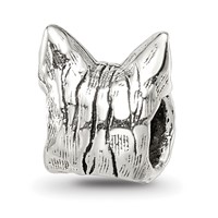 Sterling Silver Reflections Maine Coon Cat Head Bead view 4