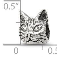 Sterling Silver Reflections Maine Coon Cat Head Bead view 5