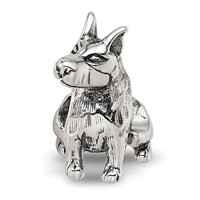 Sterling Silver Reflections Doberman Pinscher Bead view 3