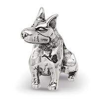 Sterling Silver Reflections Doberman Pinscher Bead view 1
