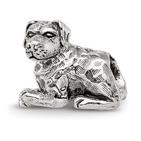 Sterling Silver Reflections Rottweiler Bead view 1