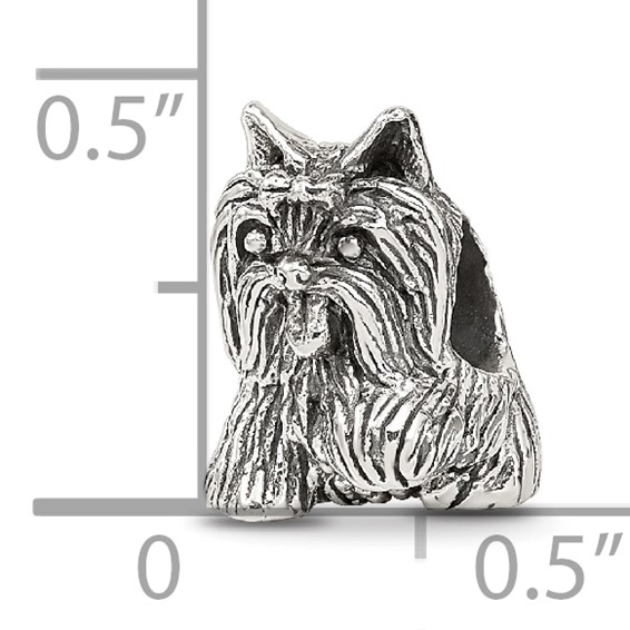 Sterling Silver Reflections Yorkshire Terrier Bead