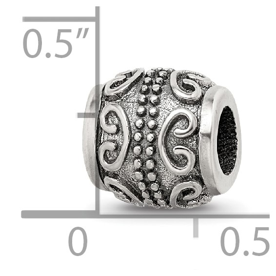 Sterling Silver Reflections Scroll Bali Bead